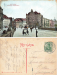 Dresden Amalienplatz with Redlichhaus from the Carola Bridge o 1910