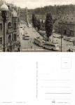 Blasewitz Dresden Schillerplatz mit O-Bus * 1967 ​​​​​​​Oberleitungsbus mit Anhänger