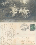 Dresden Flower Day May 31, 1913 First children's parade in the large garden Children with pedal cars o April 6, 1915