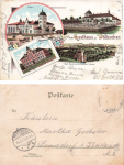 Doelzschen Dresden Gasthaus Schule Litho o 1900