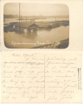 Johannstadt Dresden Elbe flood January 1920 real photo disembarkation point
