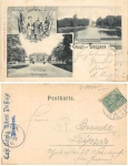 Dresden Grosser Garten König Albert mit Gemahlin o 18.6.1901