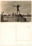 Dresden Neustadt Archer with Elbe steamer 