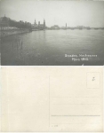 Dresden Elbe flood March 1915 Terrassenufer real photo
