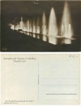 Dresden International Hygiene Exhibition 1931 ​​​​​​​Official card no. 37 Hundertbrunnenstrasse at night