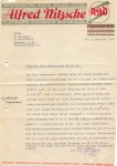 Dresden Kaiser Wilhelm Platz Alfred Nitzsche Elektro wholesaler letterhead 1941