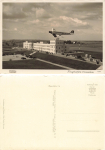 Klotzsche Dresden Flughafen mit Flugzeug * um 1940 Hahn-Foto10777