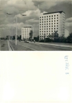 Suedvorstadt Dresden Leningrader Strasse with skyscrapers around 1970