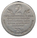 Dresden Lingner Works discount stamp 2 merchandise points circa 1930