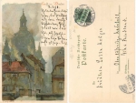 Dresden Munzgasse Frauenkirche artist card Kley o 12.8.1898