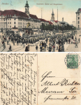 Dresden Neustädter Markt and Hauptstrasse guard marching military o 1912