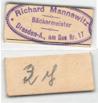 Dresden emergency money 3 Pfennig master baker Richard Mannewitz Am See No. 17