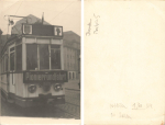 Dresden Postplatz tram pioneer tour real photo card around 1950
