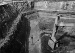 Dresden Prager Strasse construction site round cinema and high-rise large photo around 1970