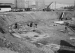 Dresden Prager Strasse construction site round cinema foundation large photo around 1970