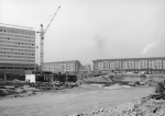 Dresden Prager Strasse reconstruction of the foundation of the Restaurant International large photo around 1970