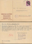 SBZ blackening 6 Pfennig Hitler on card o Dresden N28 20.6.1945