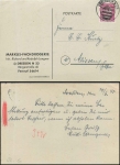 SBZ blackening 6 Pfennig Hitler on card o Dresden N23 14.6.1945