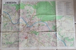 Dresden city map from 1964 Street directory on the back