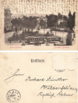 Striesen Dresden Barbarossaplatz mit Tram o 1901