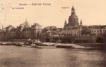 Dresden Terrassenufer Frauenkirche Elbdampfer o 13.3.1911