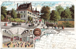 Trachenberge Dresden Gasthof Wilder Mann Litho o 1906
