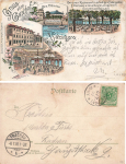 Uebigau Dresden Gasthof C. Guenther Litho  o 1899