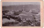 Dresden Vogelwiese in flood 1897 Cabinet Photo 11 x 17 cm