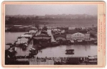 Dresden Vogelwiese in flood 1897 Cabinet Photo 11 x 17 cm