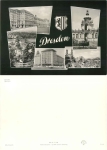 Dresden Großformatkarte ca. A5 um 1964 