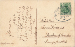 Dresden-Weinboehla railway postmark train 338 o 1915 on Amaglio artist card
