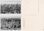 Dresden vom Rathausturm Richtung Frauenkirche vor und nach der Zerstörung im 2 WK * 1953 ​​​​​​​Verlag Hunger 326 D 