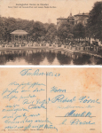 Dresden Zoological Garden new pond with concert space used 1924