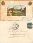 Dresden Zwinger Art Nouveau embossed litho o 26.8.1901
