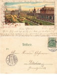 Dresden Litho Zwinger artist card 4018 o 11.1.1901