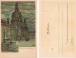 Dresden Frauenkirche artist card Paul Hey * around 1900