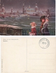 Dresden from the Marienbruecke artist card Richard Lanzendorf * around 1910