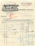Düsseldorf Heerdt Rheinwerk Blechwaren, Verzinkerei Meisenburg & Sass Briefkopf mit Fabrikansicht 1931