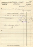 Erfurt letterhead leather warehouse J. Lennheim 1935