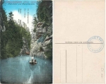 Edmundsklamm Kahnfahrt and gorge family Bohemian Switzerland * around 1910