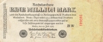 Eine Million Mark Reichsbanknote 25. Juli 1923 RO92b DEU-104b