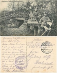 Abgedeckter Eingang zum Schützengraben 1.Weltkrieg Frankreich Feldpost o 13.2.1916