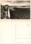 Elbe Sandstone Mountains, Devil's Tower near Schmilka, climbing rocks, 1965 Hahn-Foto 145