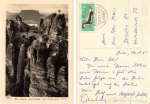 Elbe Sandstone Mountains Bastei Bridge with Lilienstein Rock Climbing Rock o 1963 ​​​​​​​Publisher Hahn-Foto3208
