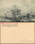 Electric locomotive of the CSD artist card Granz * approx. 1936