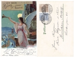 Engel mit Posaune Eine feste Burg ist unser Gott Privatganzsache PP18C2 1901