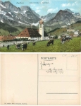 Engelberg, Klosterkirche und Juchlipass, Kühe, * ca. 1910