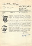 Erfurt typewriters Albert Osterwald Nachf. Otto Baum Adolf-Hitler-Strasse 35 Letterhead 1940