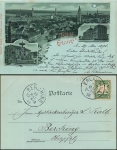 Erlangen moonlight litho map o 28.05.1898
