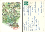Alfred Hoppe 8039/3 Erzgebirge western part II artist card 1976